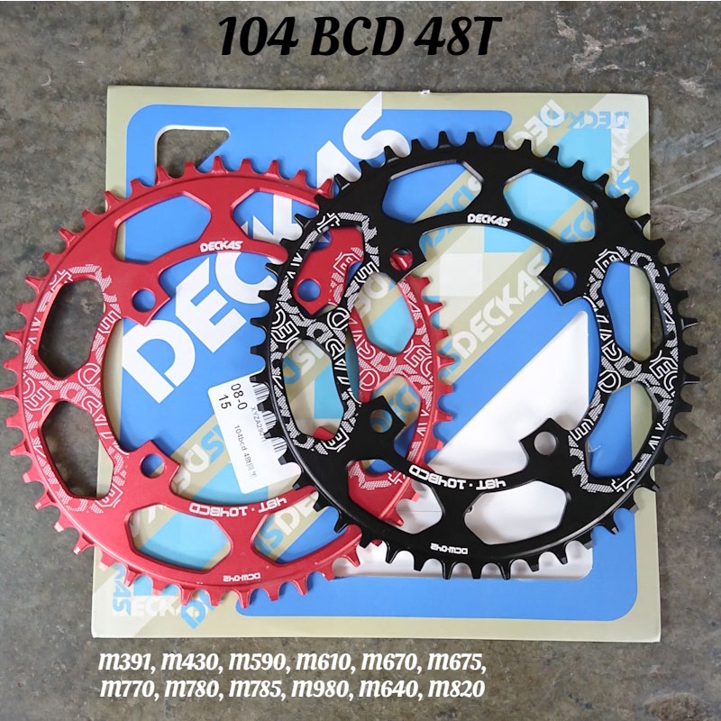 Chainring Deckas Round 104 BCD Narrow Wide 48T