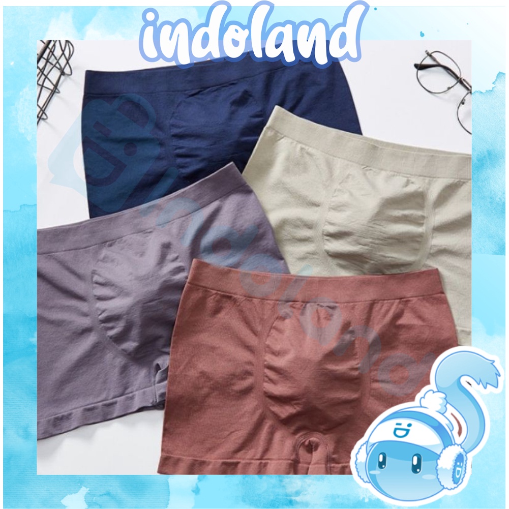 ☀ INDOLAND ☀ Celana Dalam Boxer Pria Underwear Man Sempak Cowok Celana Kolor Pendek Murah Import B062