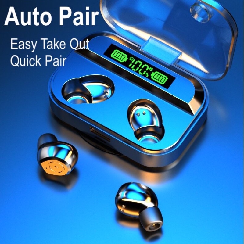 （COD）TWS m10 Wireless Earphone Headset Bluetooth 5.0 Dengan Mikrofon HIFI Stereo 9D With 3000 mAh Powerbank-1