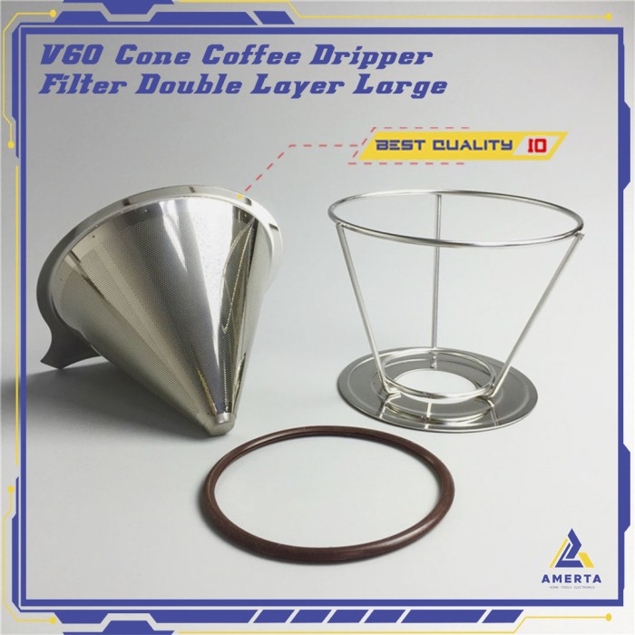 Filter Penyaring Kopi V60 Cone Coffee Dripper Filter Double Large