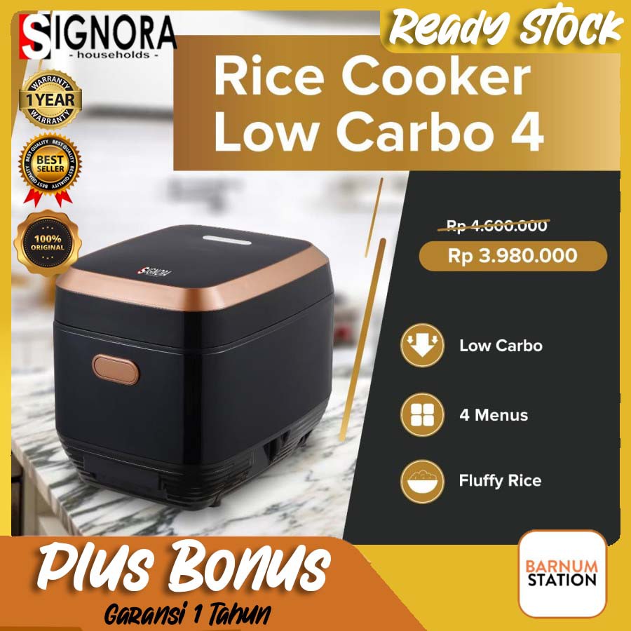 SIGNORA RICE COOKER LOW CARBO 4 PLUS BONUS
