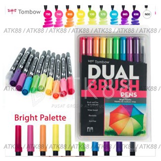 

Tombow Dual Brush Pen Set 10 - Bright Palette