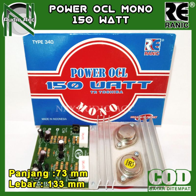 Kit amplifier power ocl mono 150 watt