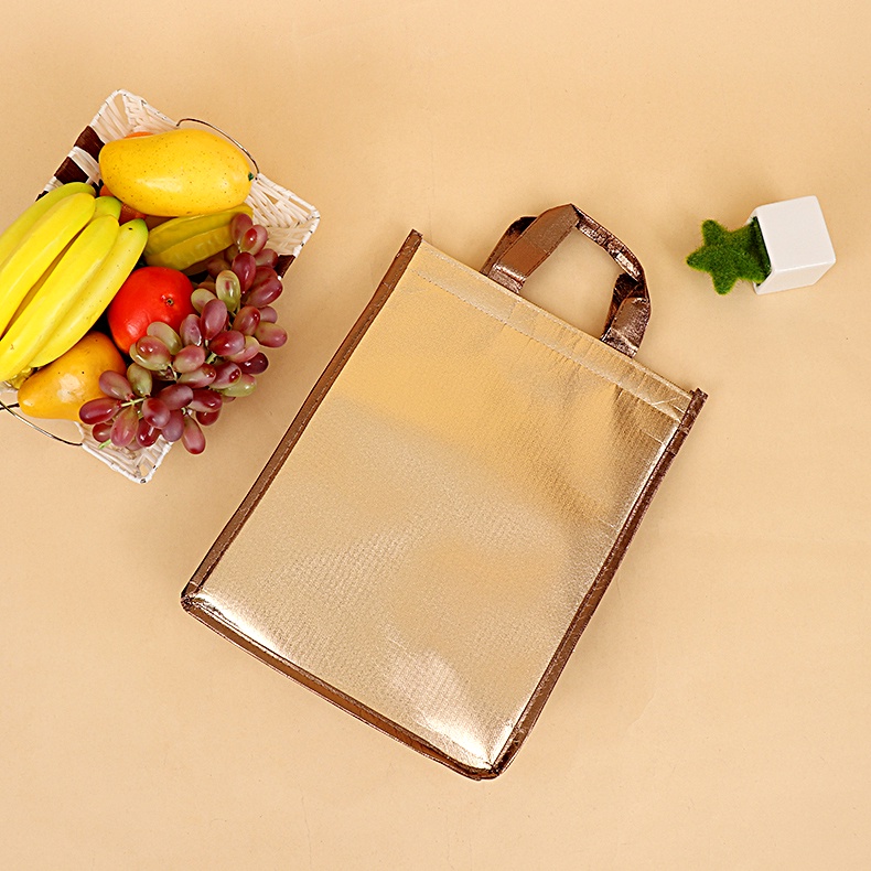 Tas Pendingin Makanan Portable Kulkas Portabel Cooler Bag Box Thermal Insulated Bag - Golden