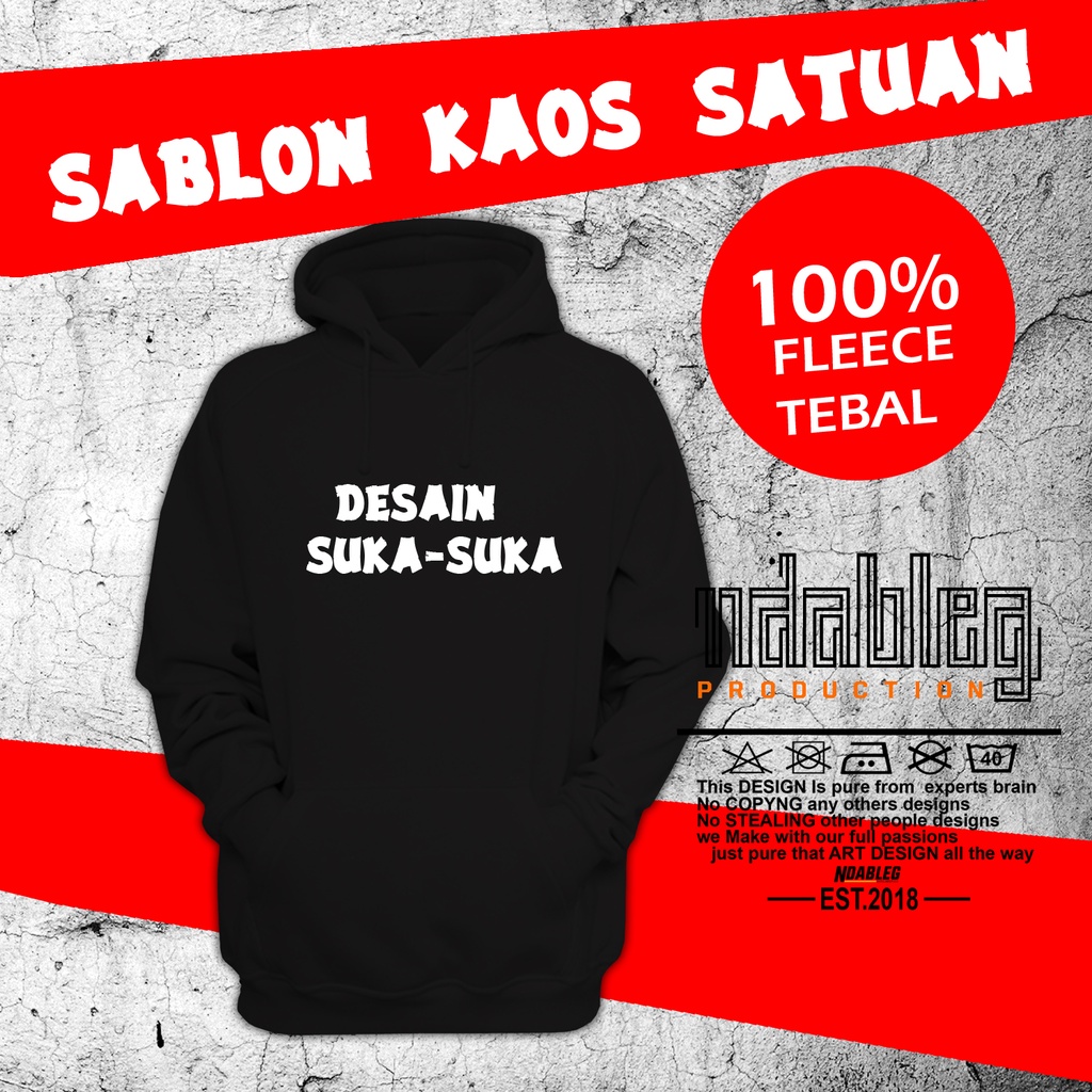 sweater hoodie custom sablon satuan