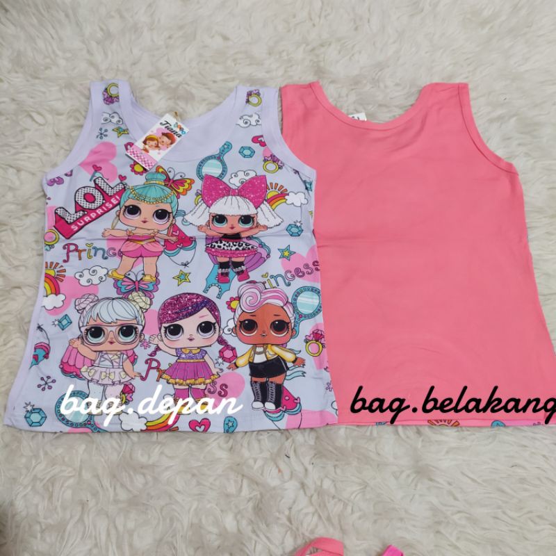 kaos singlet dan tanktop anak umur 3 - 8 tahun