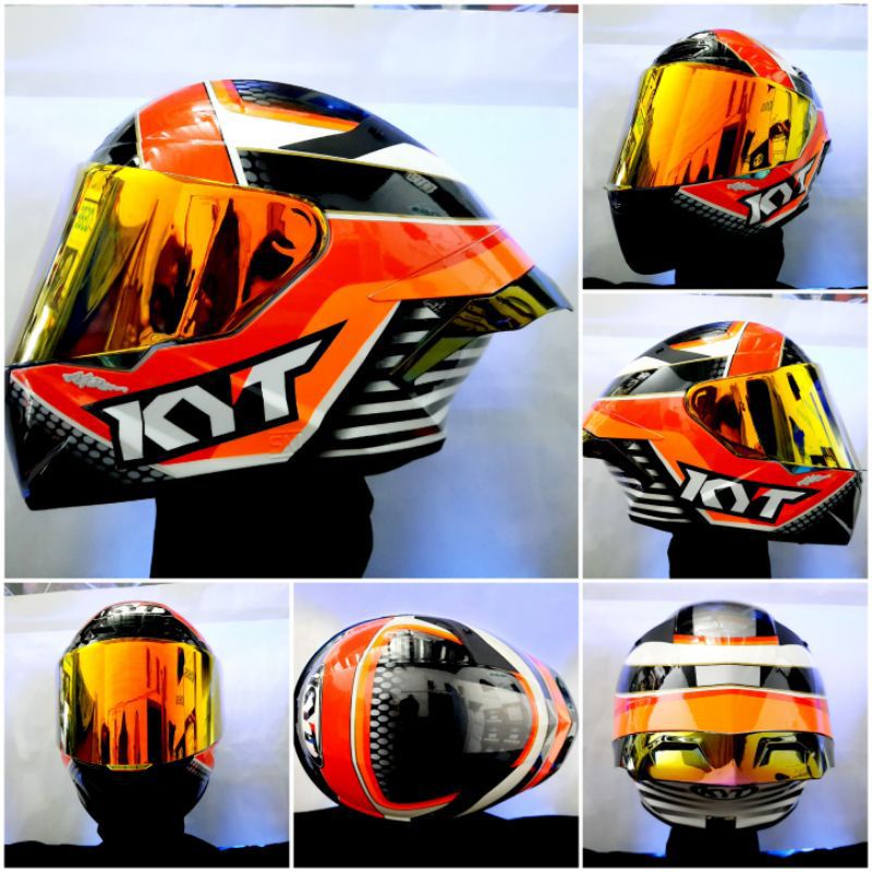 KYT TT COURSE MICHELLE PIRRO PAKET GANTENG ++ VISOR IRIDIUM + SPOILER