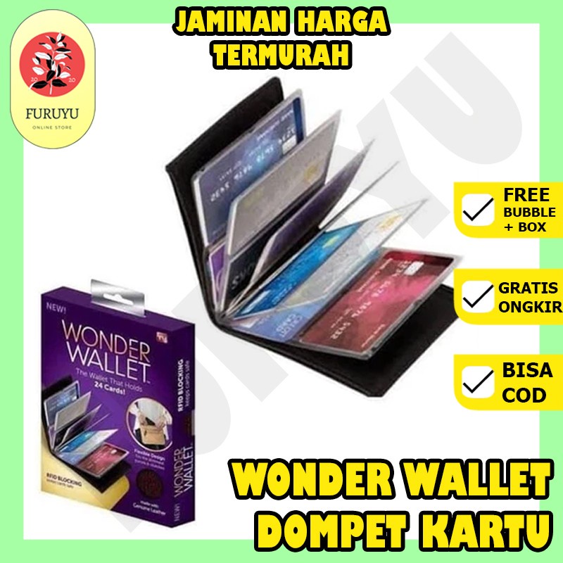 Dompet Kartu Kredit ATM Membership Dll - Wonder Wallet 24 Kartu - Dompet Kartu Universal muat banyak