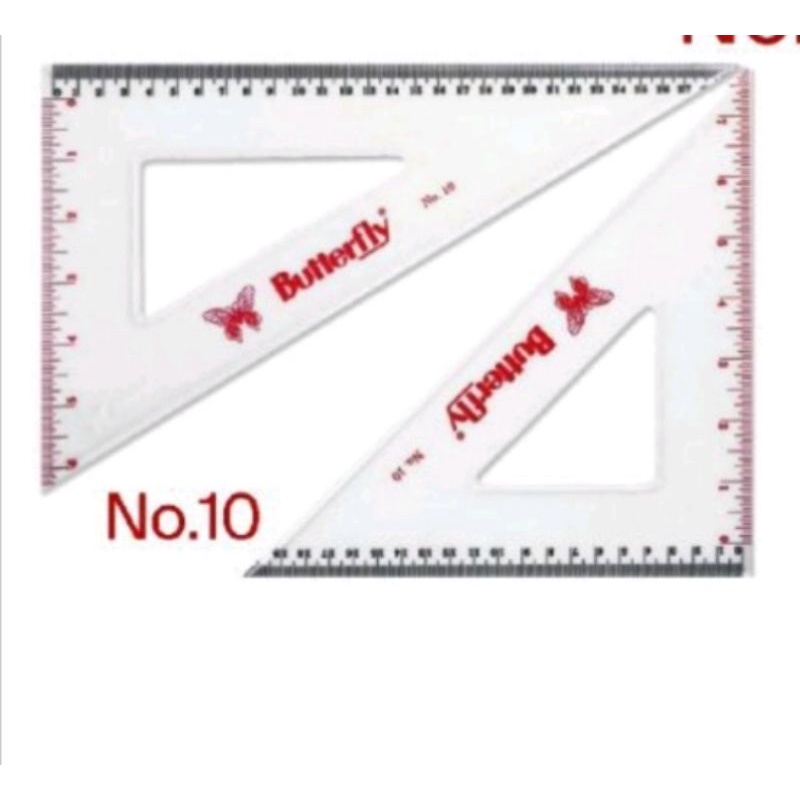 

( 1 set isi 2 ) GARISAN SEGITIGA NO 10 / PENGGARIS SET / TRIANGLE RULES NO 10