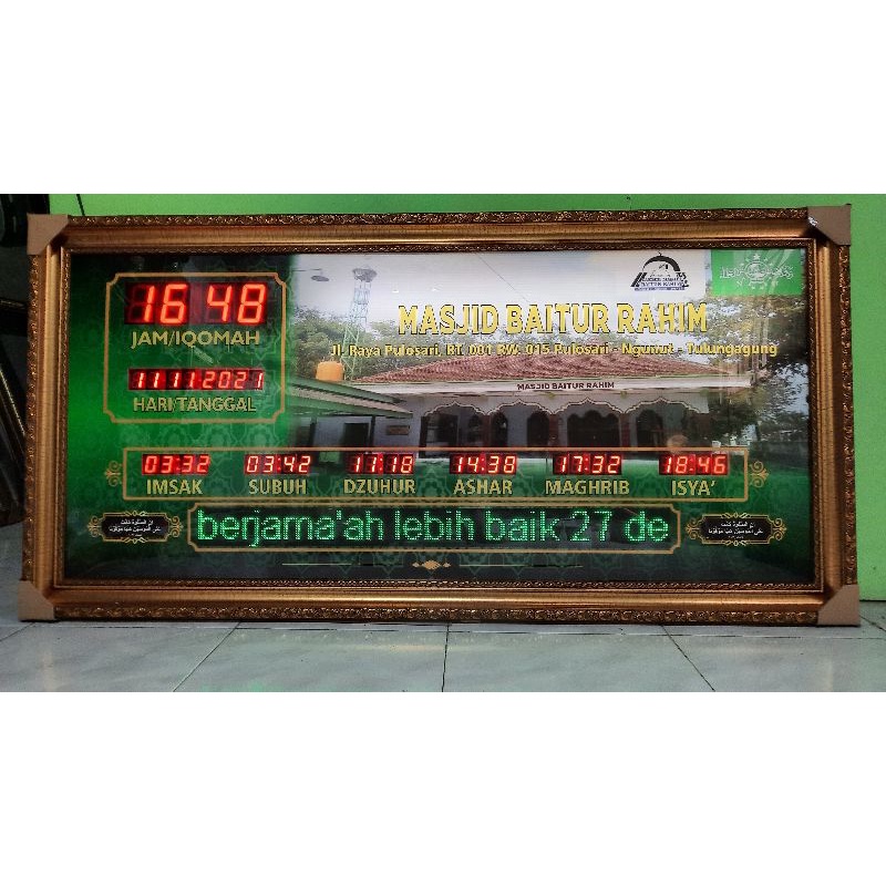 Jam Digital Masjid Besar Agung / Jami' Bergaransi Jam Masjid Digital Running Text Jam Masjid Digital