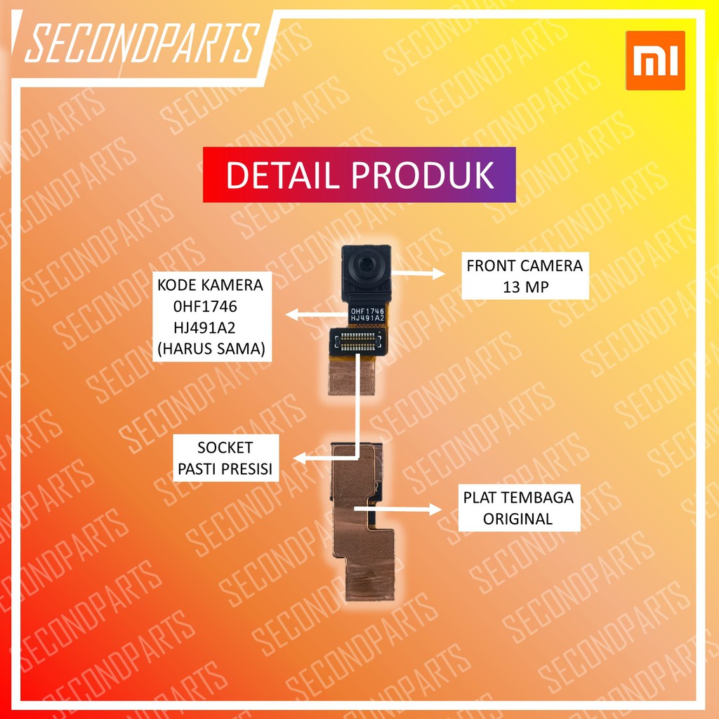 KAMERA DEPAN FRONT CAMERA XIAOMI REDMI NOTE 8 ORIGINAL COPOTAN