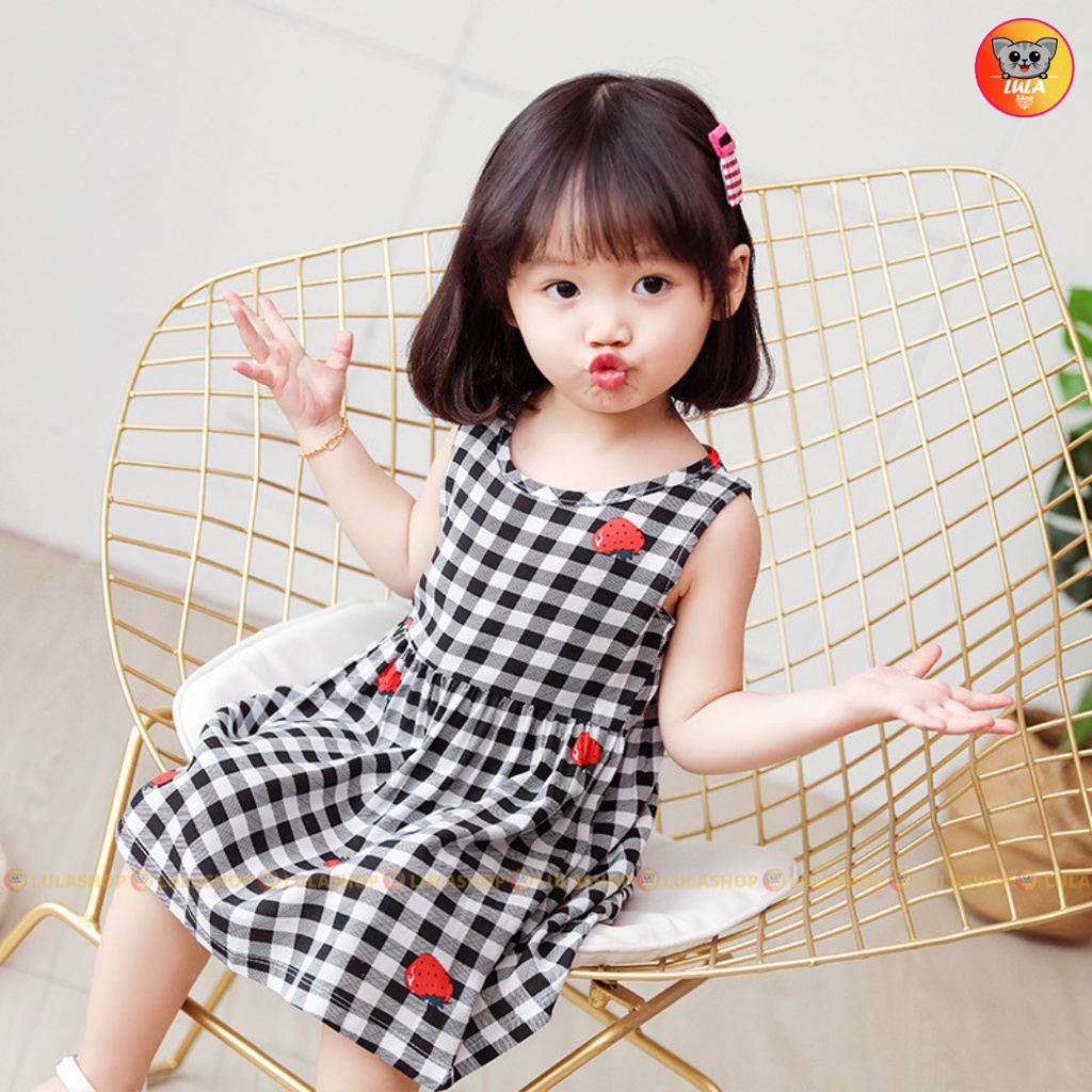 Dress Anak perempuan (Usia 5-7 tahun) Korean Style / Sleeveless Dress / Dress Perempuan / Baju Anak / Dress Korean Style / Dress Motif Lucu / dress anak import