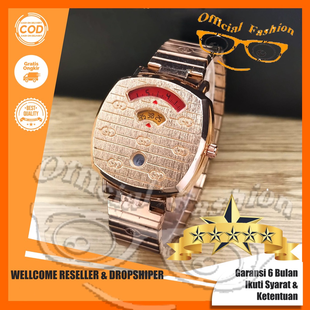 Best Seller Jam Tangan Wanita Gci40120YL Mickey Mouse Tali Rantai Free Box + Baterai