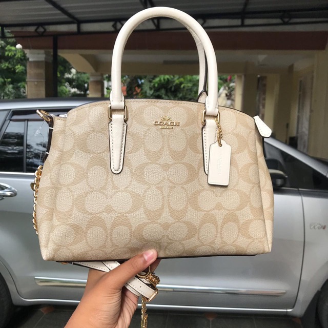 

C.O.A.C.H MINI CARRYALL SIGNATURE CHALK