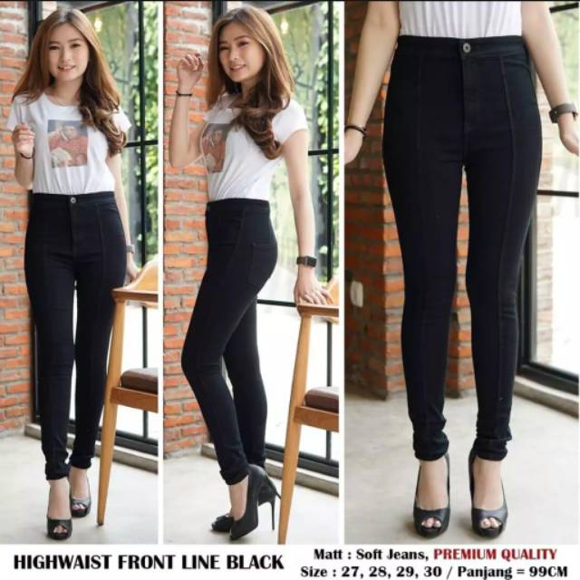 TERBARU CELANA JEANS HIGHWAIST FRONT BIO LINE