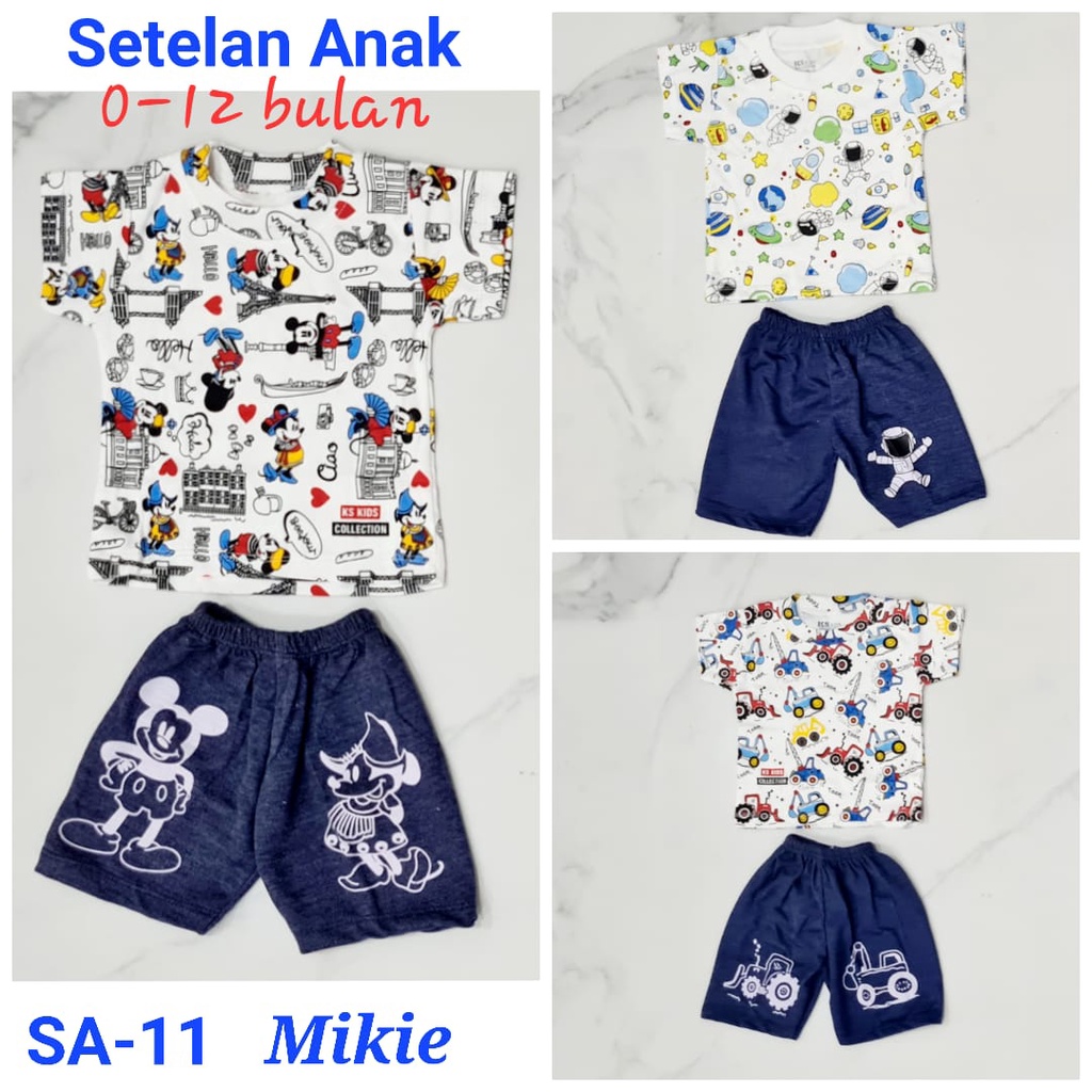 Setelan bayi print laki-laki perempuan SA-11 setelan bayi newborn setelan bayi baru lahir
