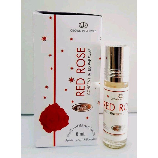 RED ROSE Parfum DOBHA 6ml Roll On Non Alkohol