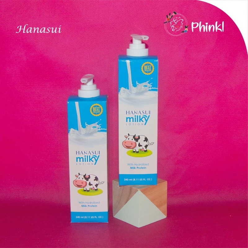 `ღ´ PHINKL `ღ´ ⓗⓐⓝⓐⓢⓤⓘ Hanasui gluta milky lotion bleaching pemutih kulit badan lembab tone up