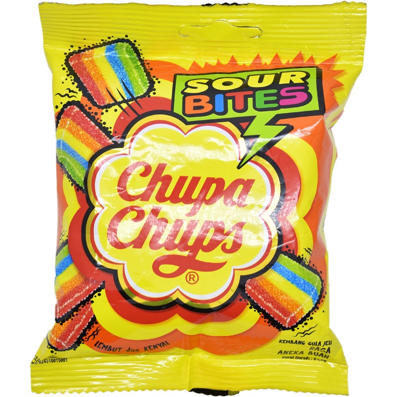 

Chupa Chups Sour Bites Permen Jeli Mixed Fruit 61.6 g