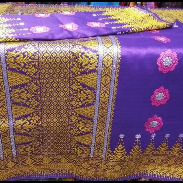 Songket Sutera Tenun Asli Palembang Cantik Manis Rakam Kandang