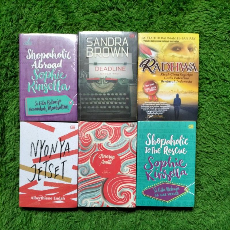ORIGINAL NOVEL SHOPAHOLIC ABROAD SOPHIE KINSELLA DEADLINE RADHWA GADIS PALESTINA NYONYA JET SET PUSA