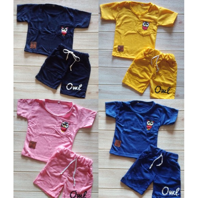 SETELAN ANAK OWL 1-6T/SETELAN ANAK LAKI-LAKI/SETELAN ANAK PEREMPUAN/SETELAN OSHKOSH/BAJU HARIAN ANAK
