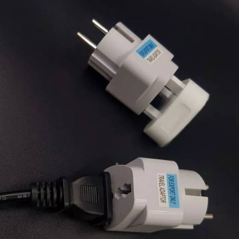 Colokan Listrik Universal Adaptor Travel Steker 3 Lubang ke 2 Lubang Converter kaki 3 ke kaki 2 Adapter Charger