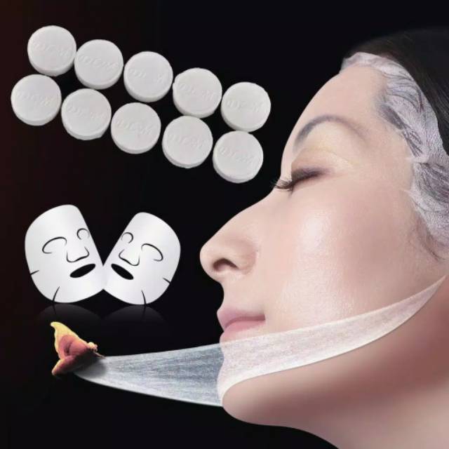 Compressed DIY COMPRESSED MASK / Paper Mask Sheet / Tablet Mask / Masker Kertas (satuan) BULET