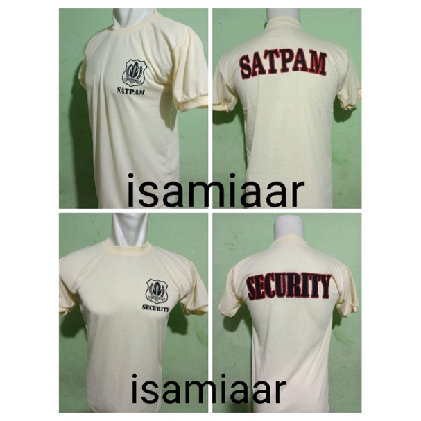 KAOS DALAM SATPAM/SECURITY WARNA KREM.DARI UKRN M.L.XL.XXL.XXXL