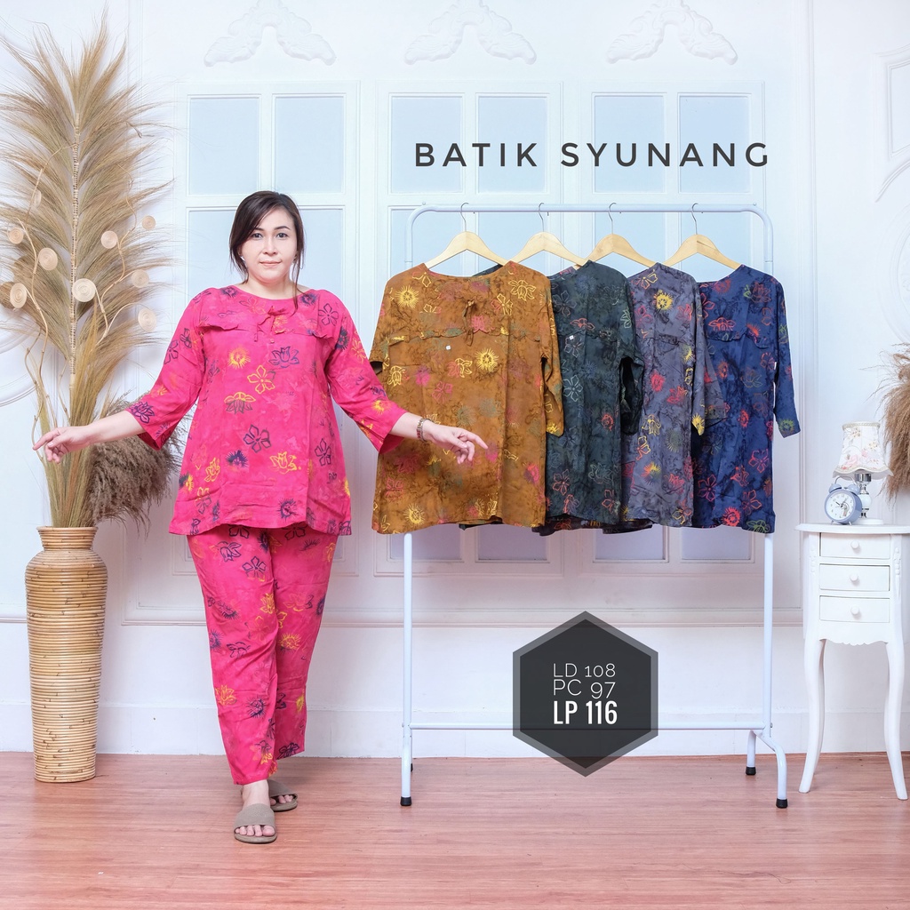 Setelan CP Batik Wanita INDIRA batik cap cetak