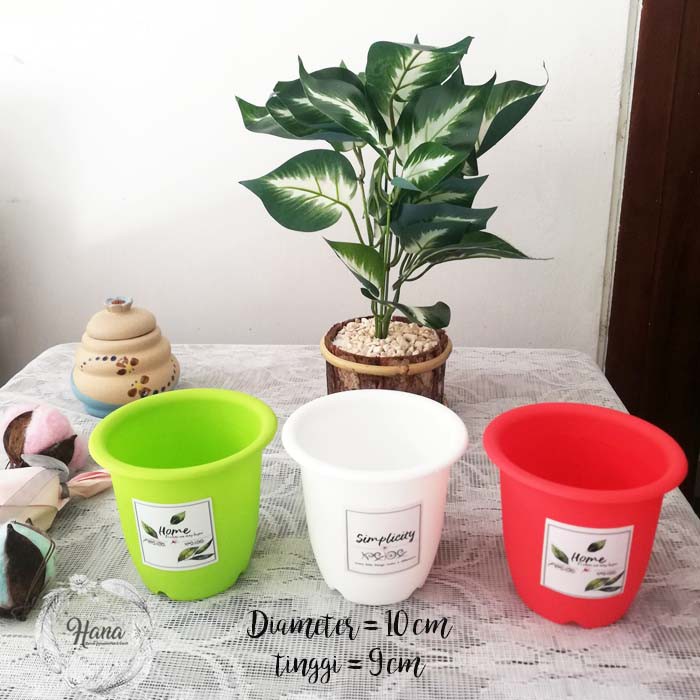 Pot plastik/pot bunga plastik/pot bunga artificial/pot daun plastik