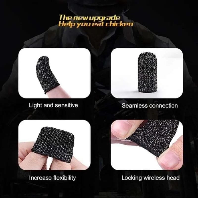 Sarung Jempol Jari Controller PUBG Anti Keringat Mobile Legend Sarung Jempol Gaming Kanan & Kiri-2