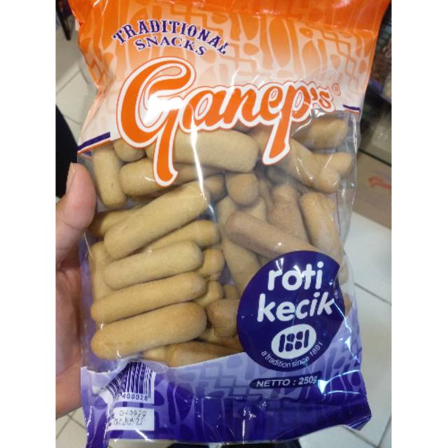 2pc  ROTI KECIK GANEPS ROTI BERAS KETAN KUE KERING RENDAH KOLESTEROL OLEH-OLEH KHAS SOLO