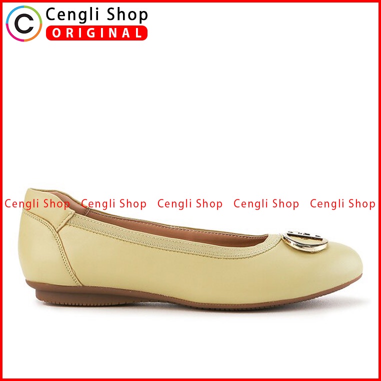 SEPATU FLAT KULIT OBERMAIN WANITA ORIGINAL BRANDED TERBARU KUNING OW36