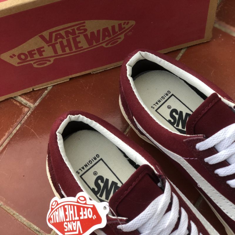 ( NEW BOX ) Vans Old Skool MONO BNIB Maroon White Premium