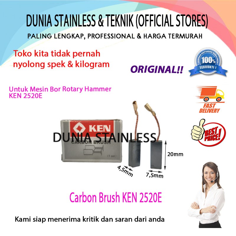 Carbon Brush KEN 2520E arang emsin gerinda bor tangan alat alat teknik interior bangunan