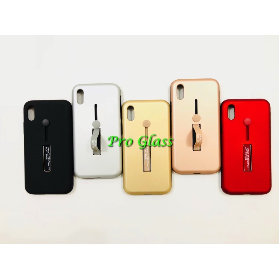 C204 Iphone XR / XS MAX Personality iring Case Stand Holder SiliconHardcase