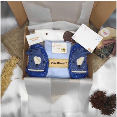 Set Gift Box Bayi / Hampers Baby Girl / Hampers Baby Boy / Hampers Newborn / Kupluk Bayi / Jumper Bayi