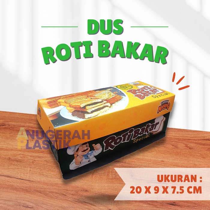 Dus Roti Bakar Motif Ukuran 20x9x7,5 Cm Isi 50 Pcs / Box Roti Bakar