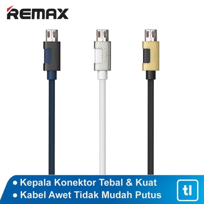 Remax Durable Cable Micro USB RC-089M Kabel Data Metal Fast Charging