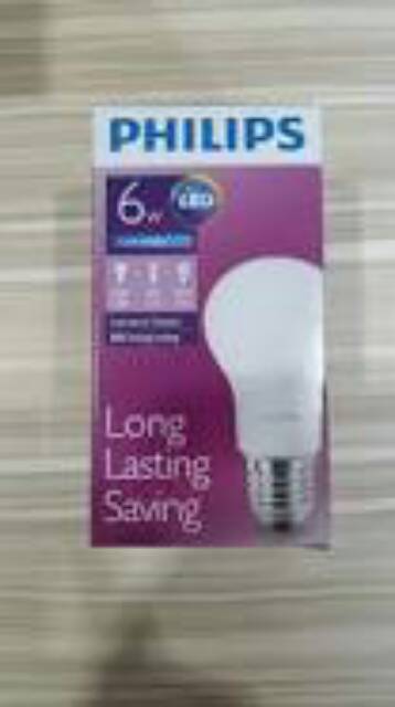 Philips Lampu LED 6 watt 6w 6watt