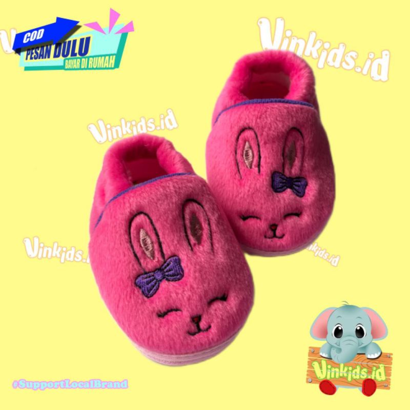 Sepatu Bayi Laki Laki Perempuan 0 12 Bulan Karakter Kartun Lucu Rabbit Pink / Prewalker