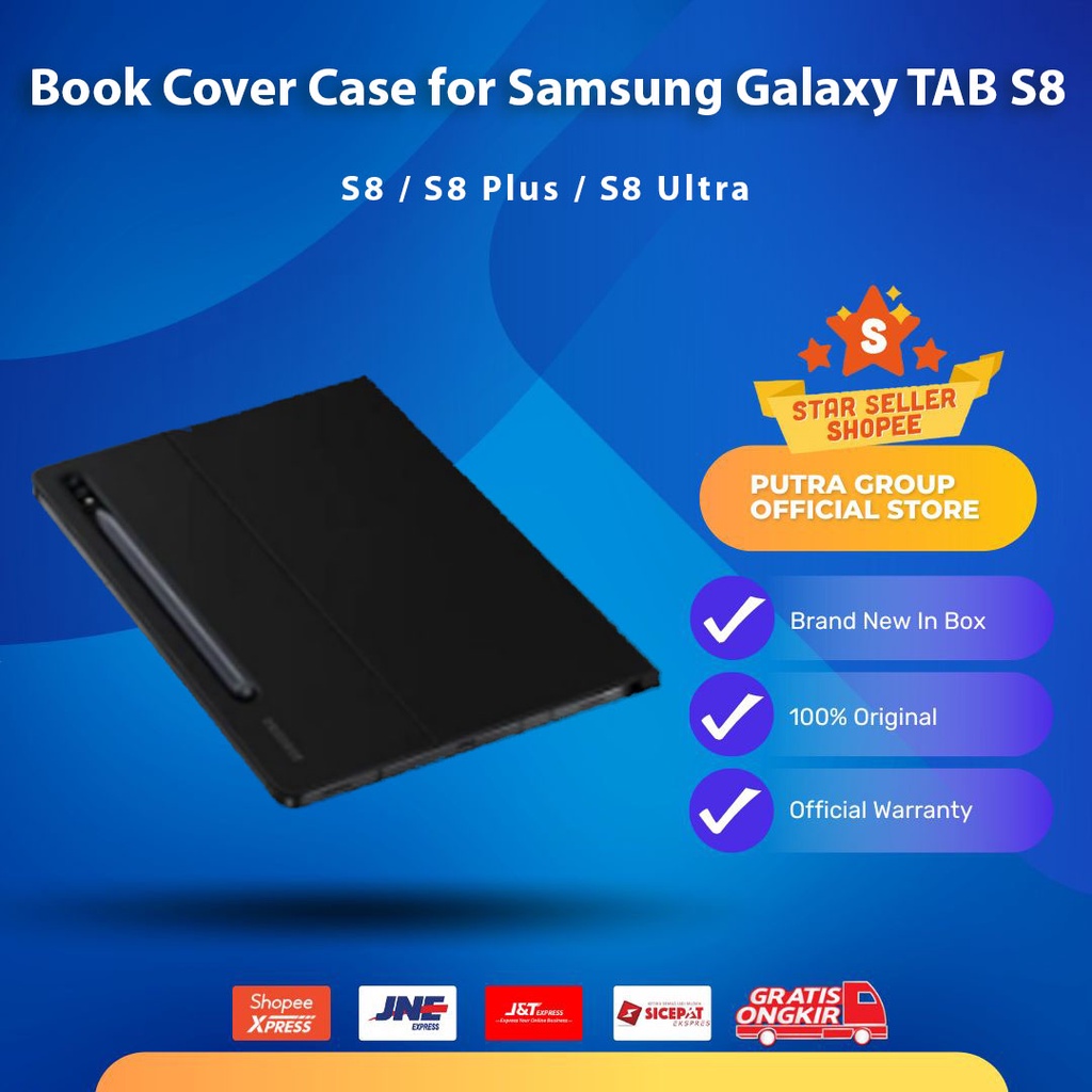 (RESMI) Book Cover Case for Samsung Galaxy Tab S8 / S8 Plus/ S8 Ultra Original SEIN