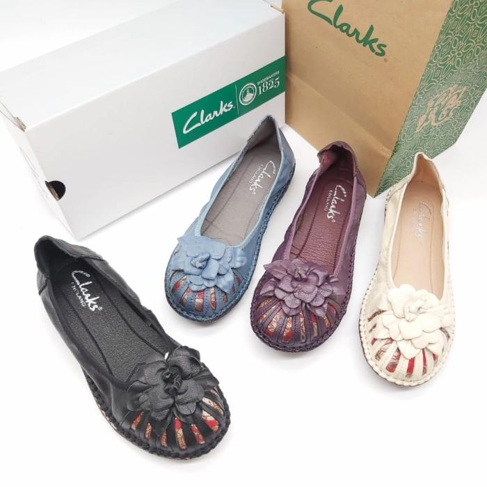 SEPATU CLARK WANITA RG-8155 FLAT SHOES FLOWER