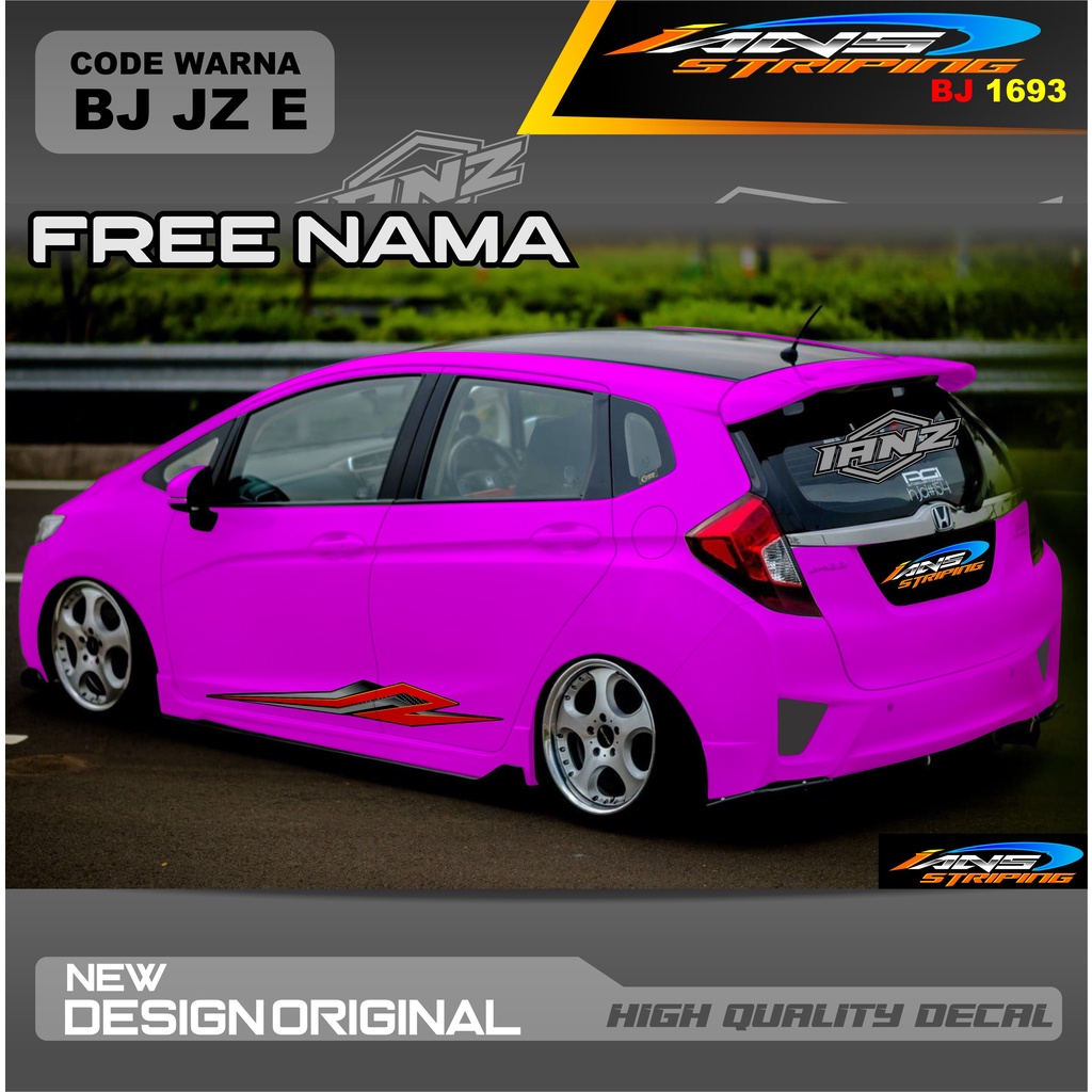 STIKER DECAL MOBIL HONDA JAZZ JES AYLA AGYA / STIKER MOBIL TERBARU / VARIASI STIKER MOBIL