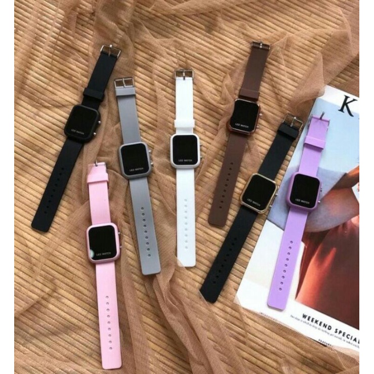 jam tangan LED Digital wanita / jam LED watch / jam tangan LED Digital model korea