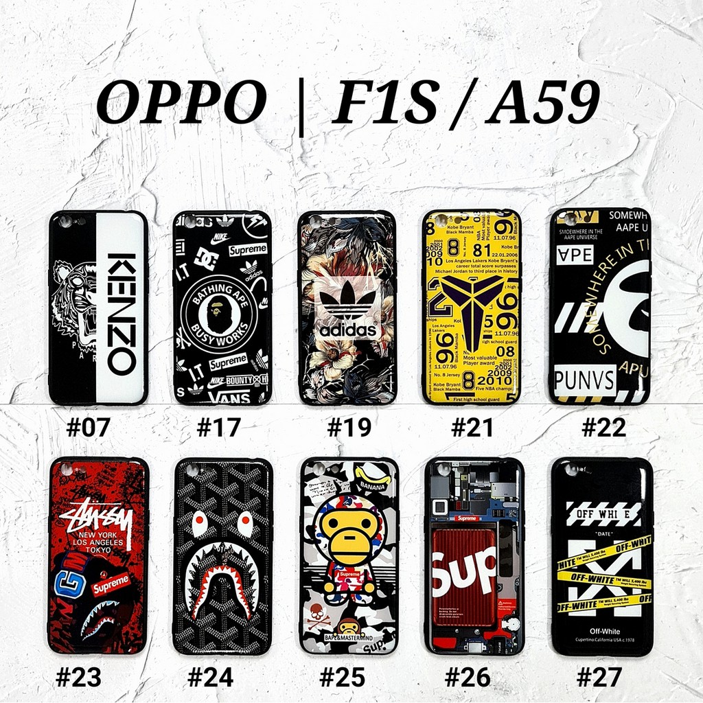 OPPO F1 A35 F1S A59 F5 F7 F9 F11 PRO RENO 2F 2Z RENO 3 A91 | MAN GLOSS Soft Hard Case Bape Stussy