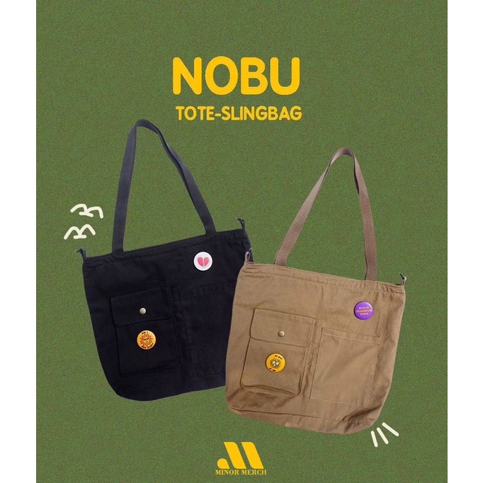 NOBU ELF Totebag slingbag tas selempang kanvas