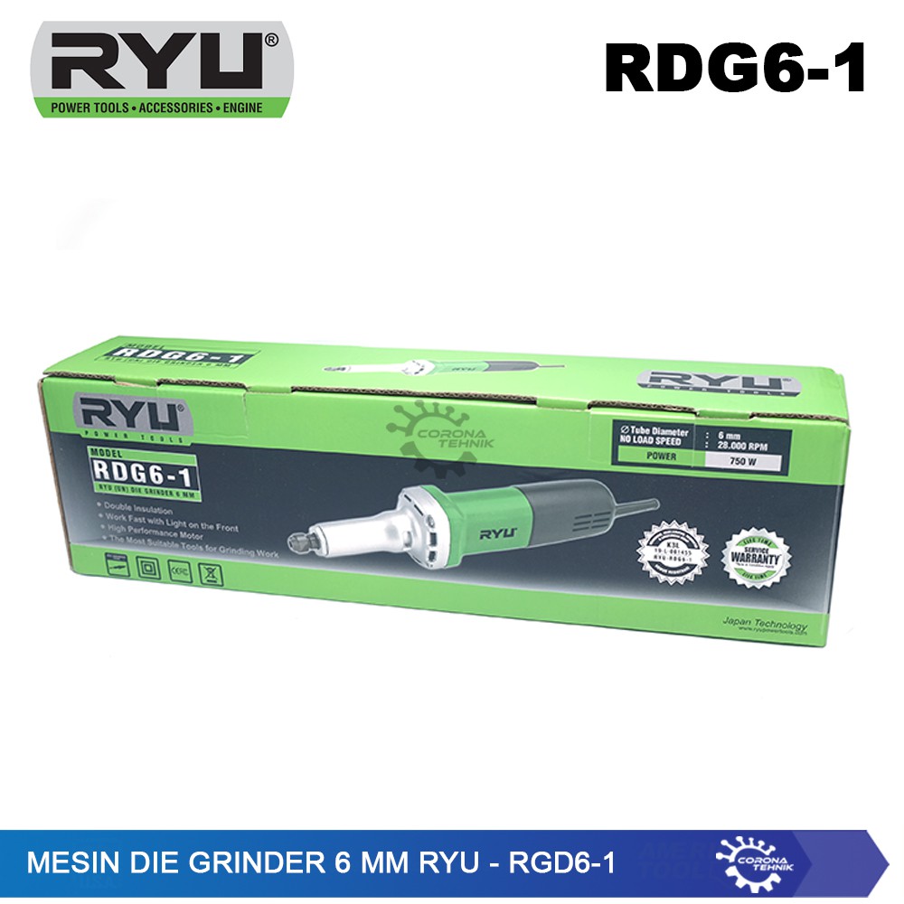 Ryu - RGD6-1 - Mesin Die Grinder - Gerinda Botol 6 mm