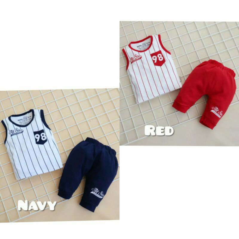 Setelan Baju Anak Bayi Laki-laki Herosix Model U Can See usia 6-18 bulan.
